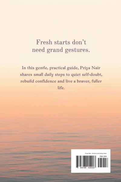 Back cover of Begin Again, a sample self-help cover