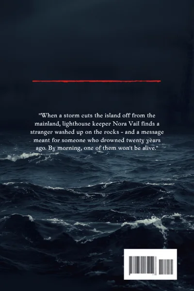 Back cover of The Last Tide, a sample thriller cover