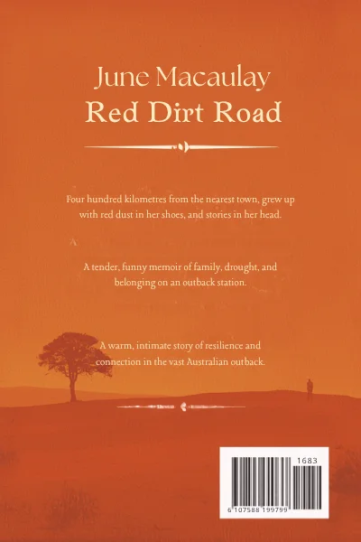 Back cover of Red Dirt Road, a sample memoir cover