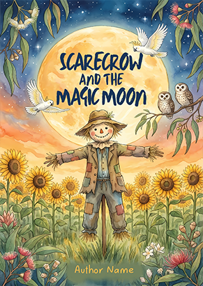 Scarecrow and the Magic Moon children&rsquo;s book cover